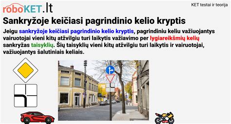 Sankryžos su pagrindinio kelio nurodymu schema