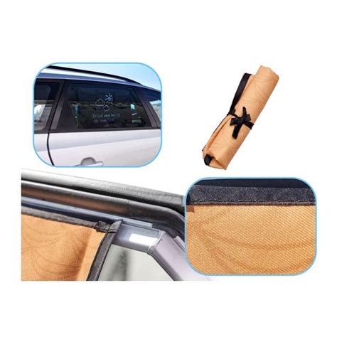 schema: Car Shades užuolaidėlių montavimo principas ant automobilio langų stiklų