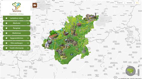 Žemėlapis su pažymėtomis kaimo turizmo sodybomis Šilutės rajone