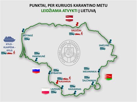 Žemėlapis: pagrindiniai pasienio punktai tarp Lietuvos ir Baltarusijos