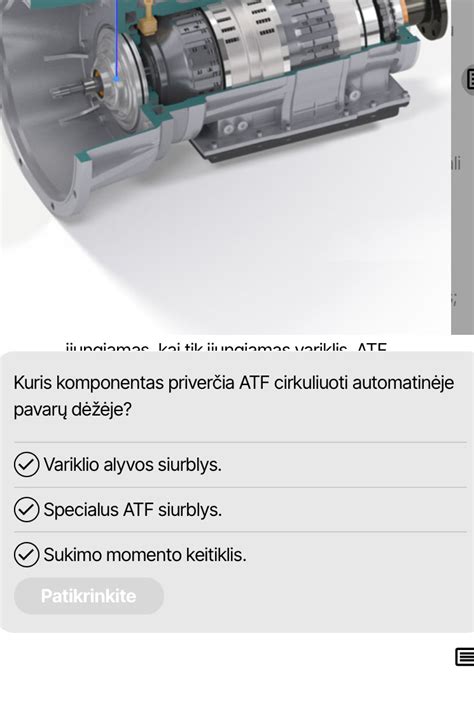 Infografika, iliustruojanti alyvos lygio tikrinimo procesą automatinėje pavarų dėžėje