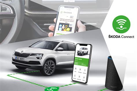 Skoda Connect aplikacijos vartotojo sąsaja