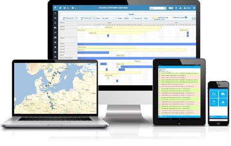 Ekrano nuotrauka ar iliustracija, vaizduojanti Terra Logistics sistemos sąsają, kurioje matomas maršrutų planavimas ir vairuotojų darbo laiko stebėjimas.