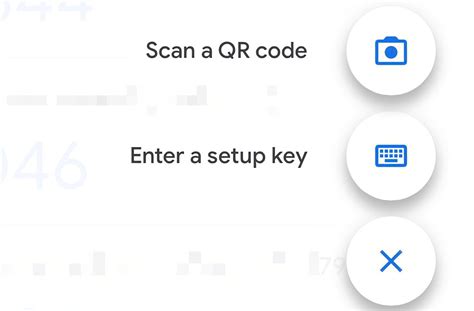 Screenshot of the Google Authenticator app's 