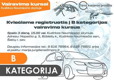 Dokumentų tvarkymas prieš vairavimo kursus
