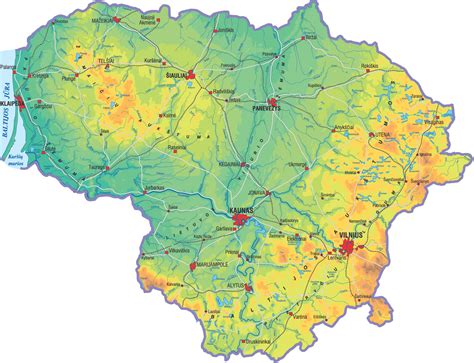 Lietuvos žemėlapio iškarpa su pažymėtu Kauno rajonu