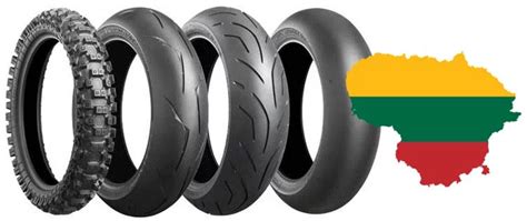 Schema su skirtingais motociklų padangų tipais ir jų pritaikymu