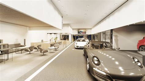 Tematinė nuotrauka, rodanti modernų naudotų automobilių saloną Nyderlanduose