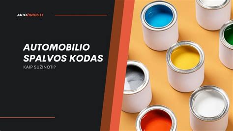 pavyzdys, kaip spalvos kodas leidžia atkurti tikslią automobilio spalvą