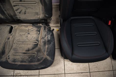 Automobilio salono būklė prieš ir po valymo