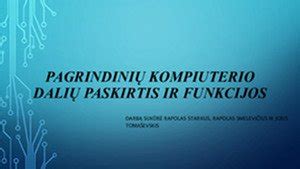 Infografika: Starterio dalys ir jų funkcijos