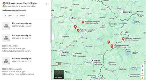 Žemėlapis: Makita įrankių atitikmenys Lietuvoje - garantijų registracijos taškai