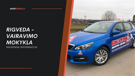 Reklama: Vairavimo mokyklos automobilis su logotipu ir užrašu 