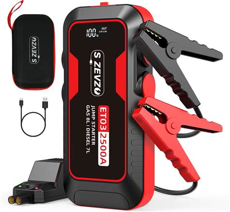 The Exide 12000 mAh 12 V jump starter battery, showing its compact size and connection ports.