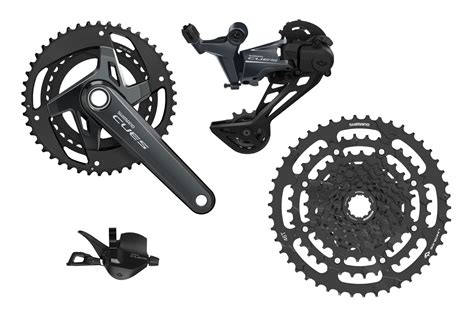 Shimano komponentų grupių infografika