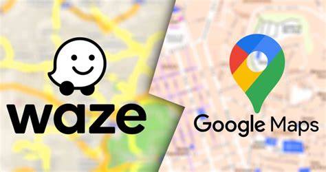 Navigacijos ikonų palyginimas: Google Maps, HERE WeGo, Waze