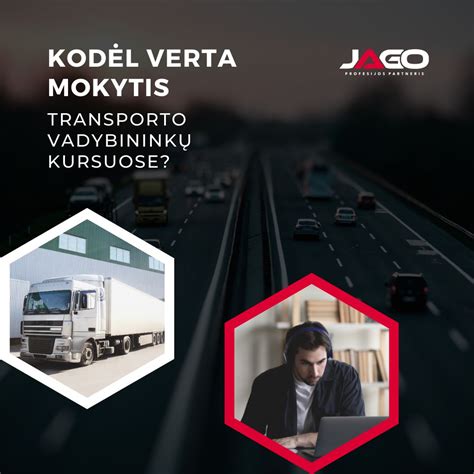Teminis transporto vadybininko ar logistikos specialisto mokymų iliustracija