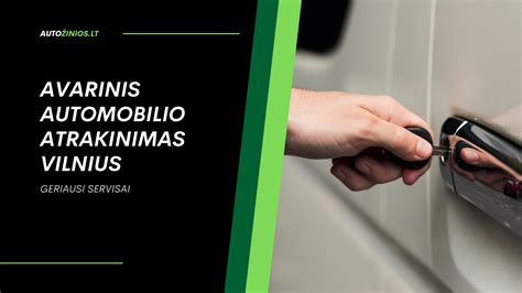Avarinio automobilio atrakinimo proceso iliustracija
