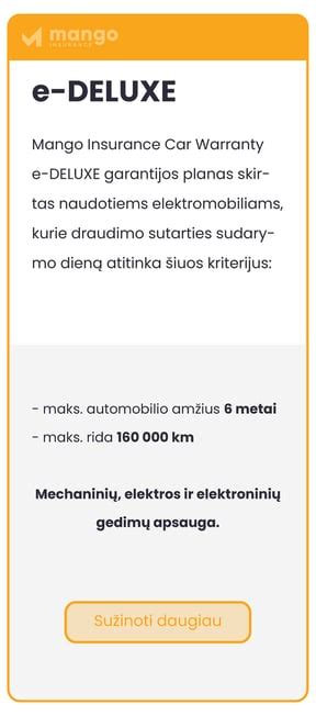 Schema: pratęstos automobilio garantijos paketų palyginimas