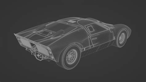 nuotrauka automobilio Ford GT40 su 3D spausdintomis dalimis