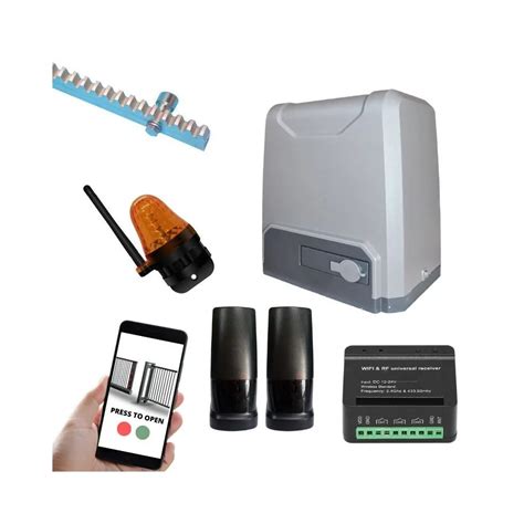 Stumdomų vartų automatikos sistema: pavara, fotoelementai, krumpliastiebis