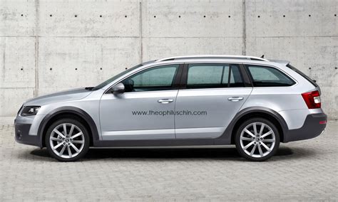 Skoda Octavia III Scout, važiuojanti bekelėje