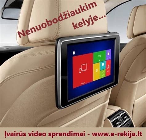 Automobilių multimedijos sistemos interjere