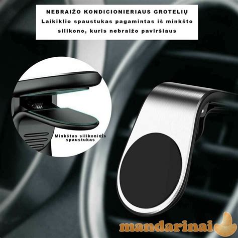 Tematinė nuotrauka: telefonas, tvirtinamas automobilio laikiklyje