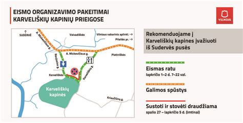 Tematinė nuotrauka: eismas prie kapinių per Vėlines Lietuvoje, su kelio ženklais apie eismo pakeitimus