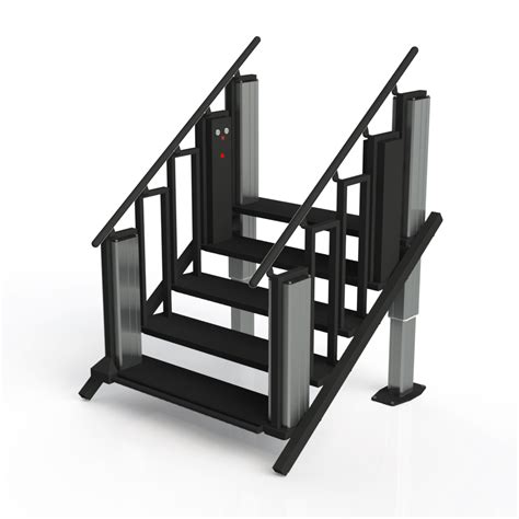 Schema, iliustruojanti keturių kolonų keltuvo konstrukciją ir matmenis