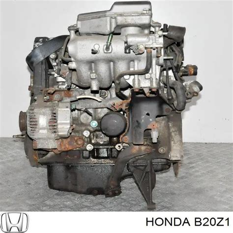 Schema, iliustruojanti Honda B20Z1 variklio komponentus