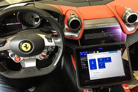 Ferrari DEIS diagnostikos sistemos infografika arba schematinis vaizdas