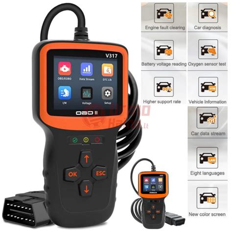 Automobilio diagnostikos įrenginys prijungtas prie OBD jungties