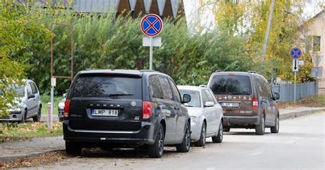 schema, paaiškinanti baudas už netinkamą automobilio palikimą skirtingose situacijose
