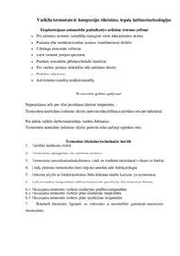 schema: prevencinės priemonės turbinos priežiūrai (tepalų keitimo intervalai, aušinimas)
