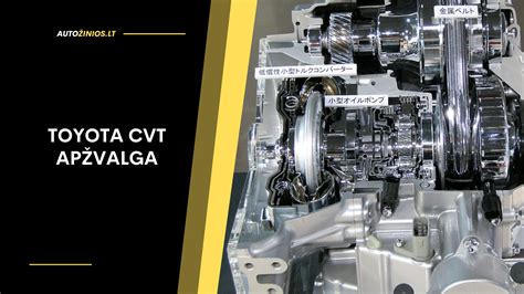 schema: CVT transmisijos veikimo principas su metaliniu diržu ir skriemuliais