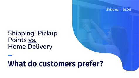 Infographic illustrating local pickup vs. home delivery with a courier