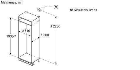 Įrankio su aiškiai matomu akumuliatoriaus skyriumi schema, iliustruojanti akumuliatoriaus įdėjimo ir fiksavimo mechanizmą.