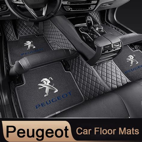 Thematic photo of Peugeot 407 car interior with rubber mats