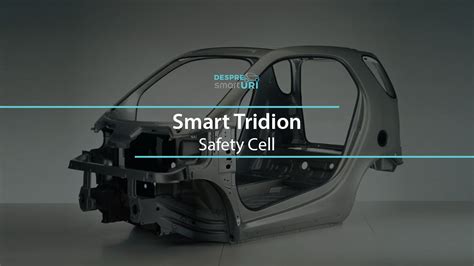 Smart automobilio Tridion saugos kapsulės schema, parodytos sustiprintos zonos
