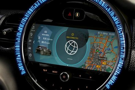 MINI Cooper centrinio ekrano su informacijos ir pramogų sistema