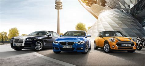 Logotipai, atstovaujantys BMW grupės prekių ženklams: BMW, MINI, Rolls-Royce, BMW Motorrad