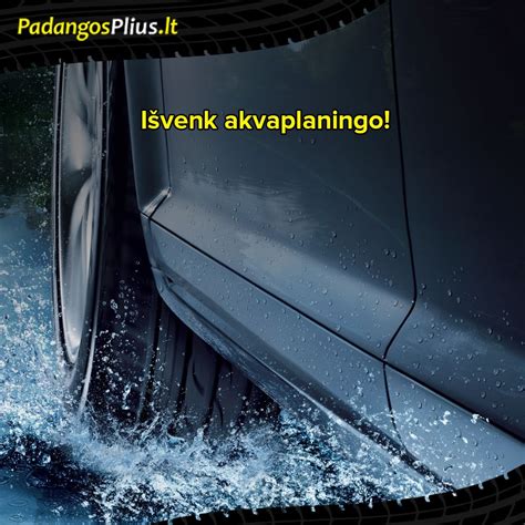 Schema: akvaplaningo susidarymas po padanga
