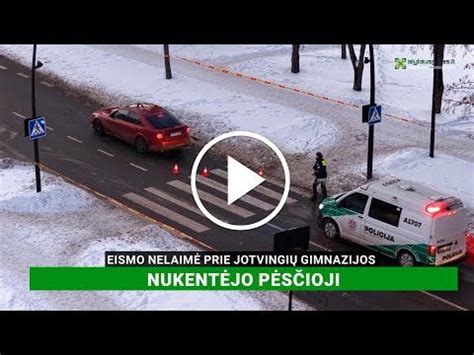 Teminė nuotrauka: eismo nelaimė pėsčiųjų perėjoje, Kauno K.Baršausko gatvė