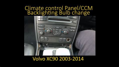 Volvo XC90 klimato kontrolės nustatymų ekranas