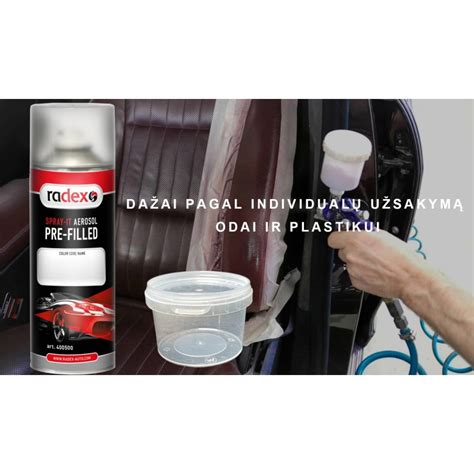 Specializuoti dažai automobilio salono audiniui ir plastikui
