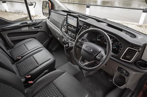 Interior photo of Ford Transit Custom dashboard and infotainment system