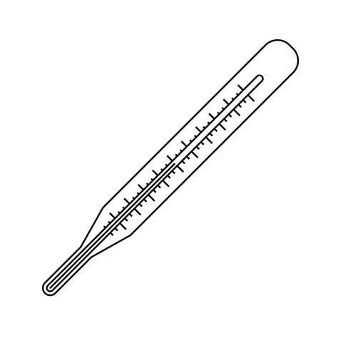 medicininio termometro iliustracija