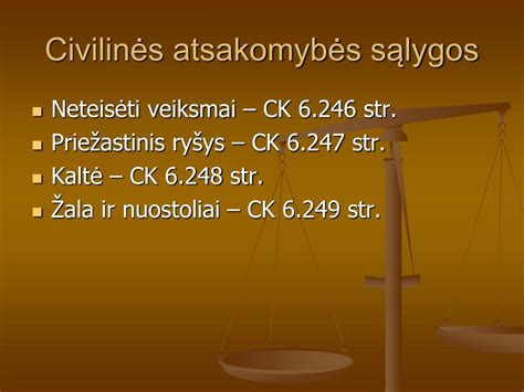 Civilinės atsakomybės sąlygų ir rūpestingumo pareigos schema