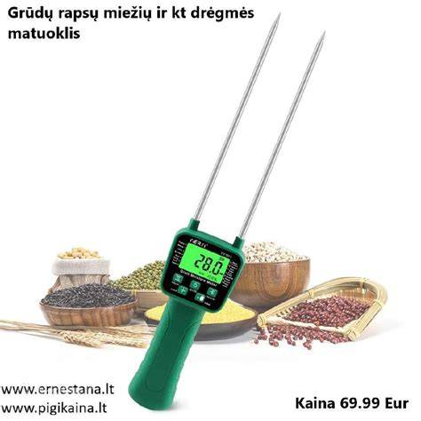 Infografika: kaip imti teisingą grūdų mėginį drėgmės matavimui